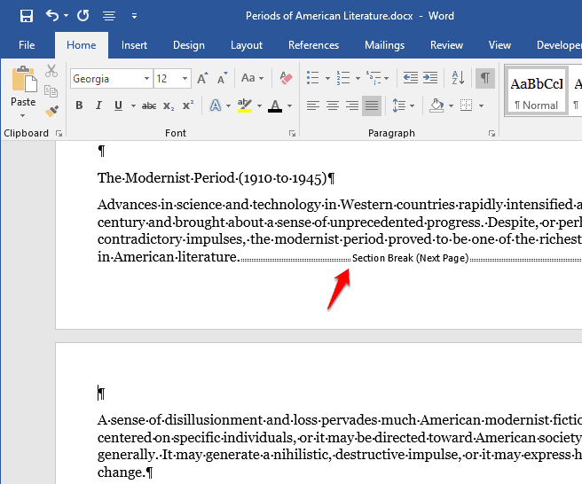 make a single page landscape format in word for mac